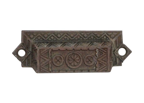 Cabinet & Furniture Pulls - Antique 3.5 in. Cast Iron Aesthetic Bin Drawer Pull