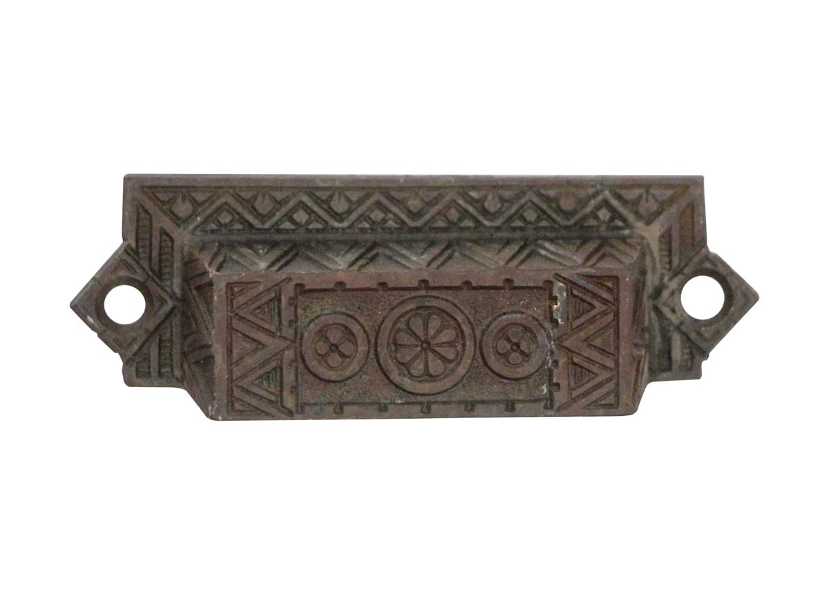 Antique 3.5 in. Cast Iron Aesthetic Bin Drawer Pull | Olde Good Things