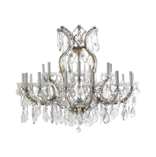 Chandeliers - 22 Light Antique Marie Therese Crystal Chandelier