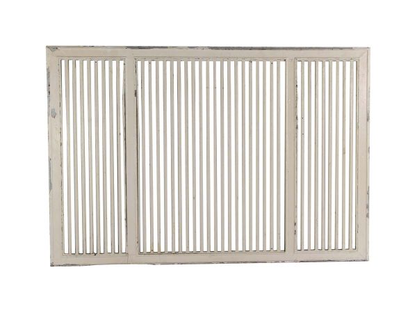 Decorative Metal - Antique Painted White Steel Architectural Grate 62.75 x 42.5
