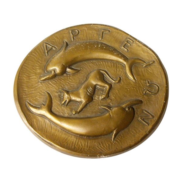 Decorative Metal - Reclaimed Dolphin Bronze Oval Plaque