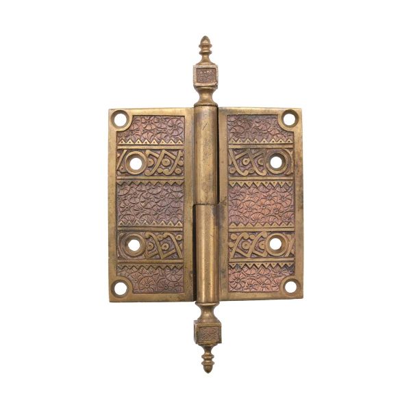Door Hinges - Antique Bronze 4 x 4 Steeple Tip Lift Off Butt Door Hinge
