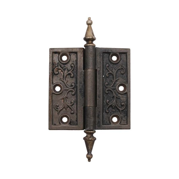 Door Hinges - Antique Cast Iron Victorian 4 x 4 Steeple Tip Door Hinge