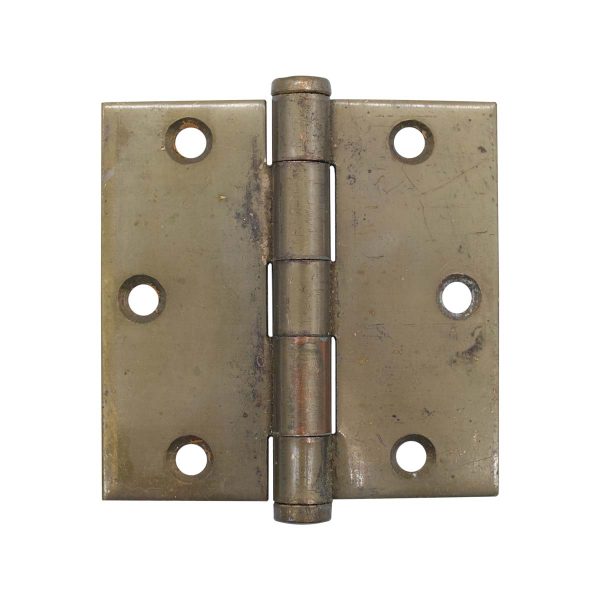 Door Hinges - Classic Brass Plated Steel Flat Tip Butt Door Hinge