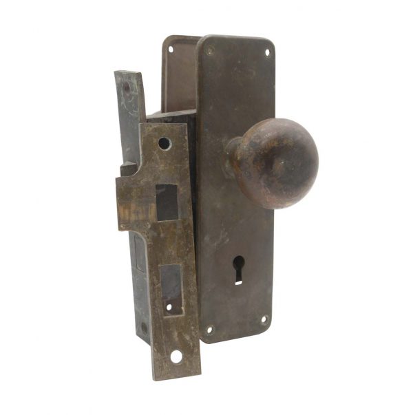 Door Knob Sets - Antique Patina Bronze Door Knob & Mortise Lock Set