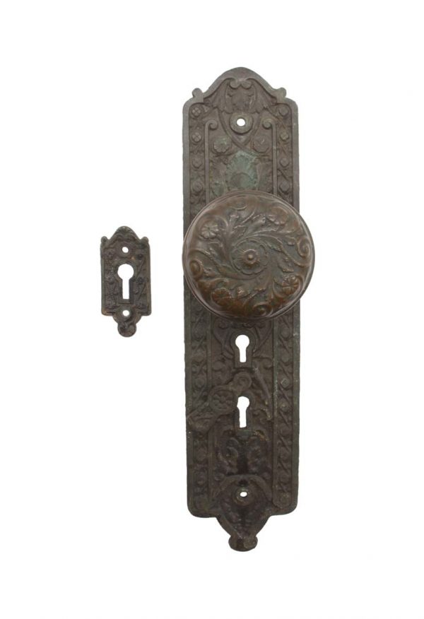 Door Knob Sets - Norwalk Antique Bronze Double Key Entry Door Knob Set
