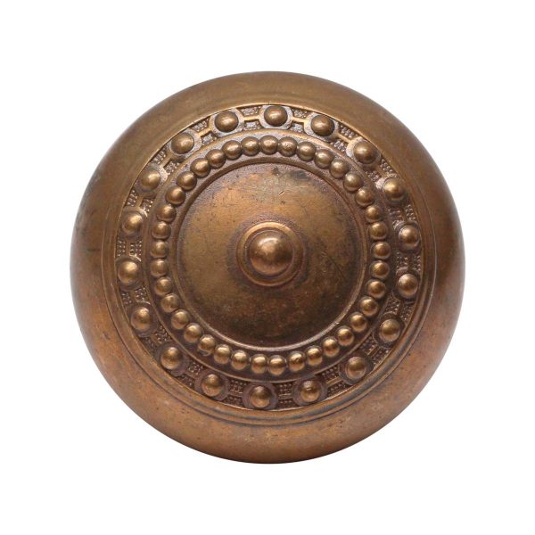 Door Knobs - Antique Concentric Brass Corbin Como Entry Door Knob