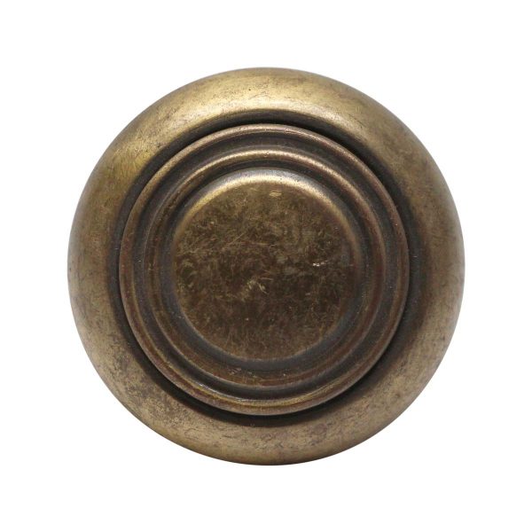 Door Knobs - Vintage 2 in. Concentric Brass Passage Door Knob
