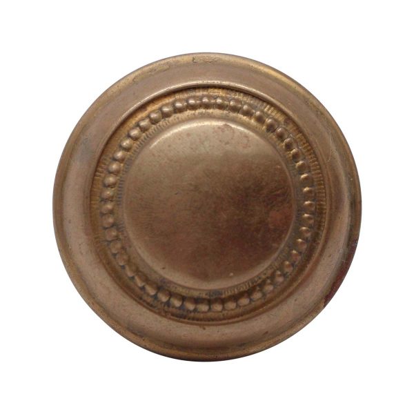 Door Knobs - Vintage Concentric Beaded Brass Passage Door Knob