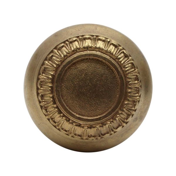 Door Knobs - Vintage Polished Brass Concentric Passage Door Knob