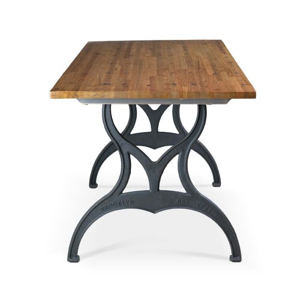 Farm Tables - Handmade 6 ft Oak Industrial Flooring Iron Brooklyn Legs Dining Table