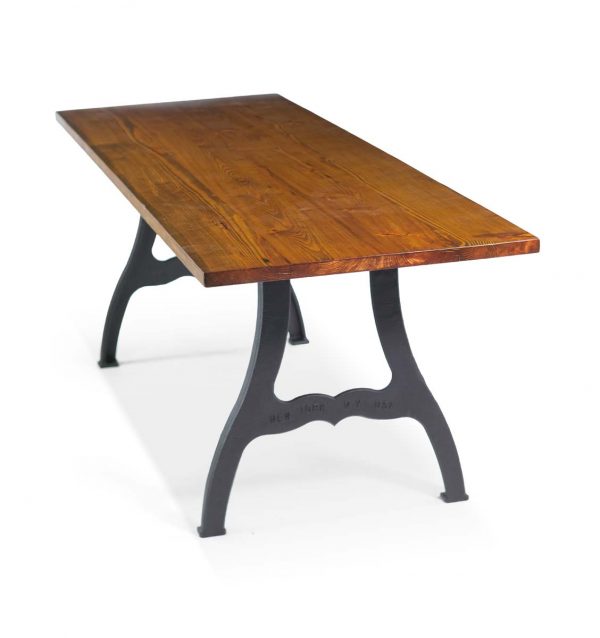Farm Tables - Handmade 7 ft Pine Cast Iron New York Legs Dining Table