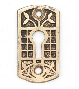 Antique French ESCUTCHEON Bronze ONE decorative key hole cover CABINET Hardware