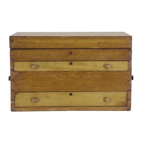 Kitchen - Antique Pine Storage Box with Hidden Compartments
