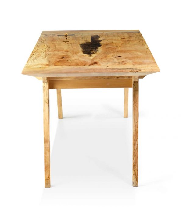 Kitchen & Dining - Handmade 5 ft Natural Spalted Maple Dining Table
