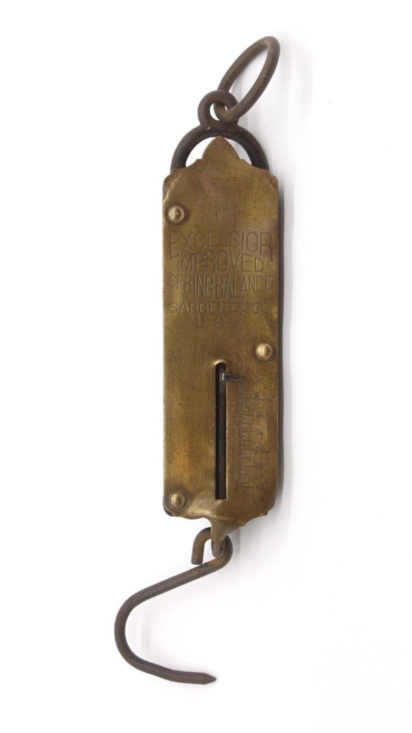 Other Hardware - Sargent Cast Iron Excelsior Spring Balance Lock with Brass Backing