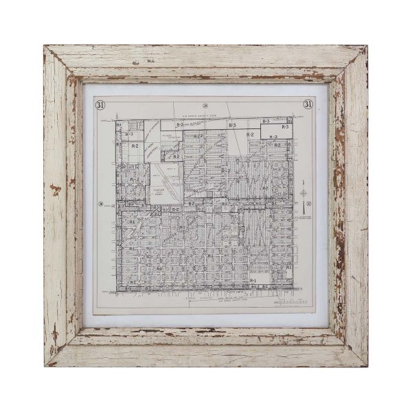 Other Wall Art  - Newly Framed 1952 Miami City Planning Wood Framed Map