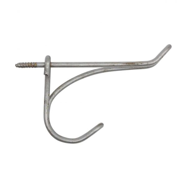 Single Hooks - Vintage Steel Threaded Wire Double Arm Hook