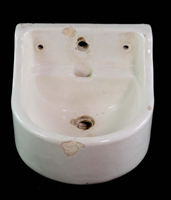 Bathroom - 1900s Rare Wall Mount Semi Circle Basin Porcelain Sink