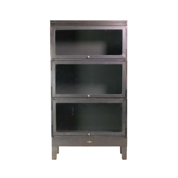 Bookcases - Globe Wernicke Steel Three Sectioned Barrister Bookcase