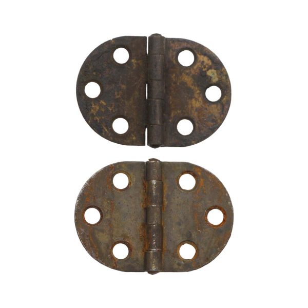 Cabinet & Furniture Hinges - Pair of Steel Rounded Cabinet Hinges 1.75 x 1.25