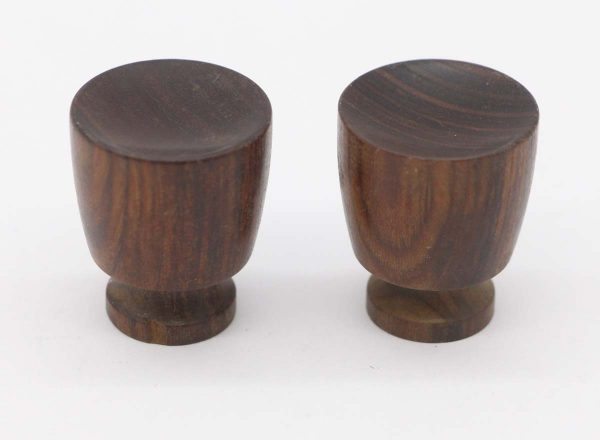 Cabinet & Furniture Knobs - Pair of 1.25 in. Concave Rosewood Cabinet Drawer Knobs