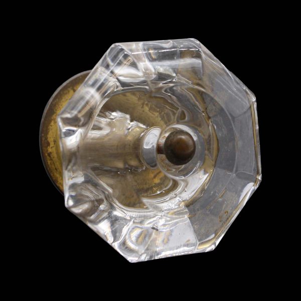 Cabinet & Furniture Knobs - Vintage Classic Clear Octagon 2.5 in. Glass Drawer Cabinet Knob