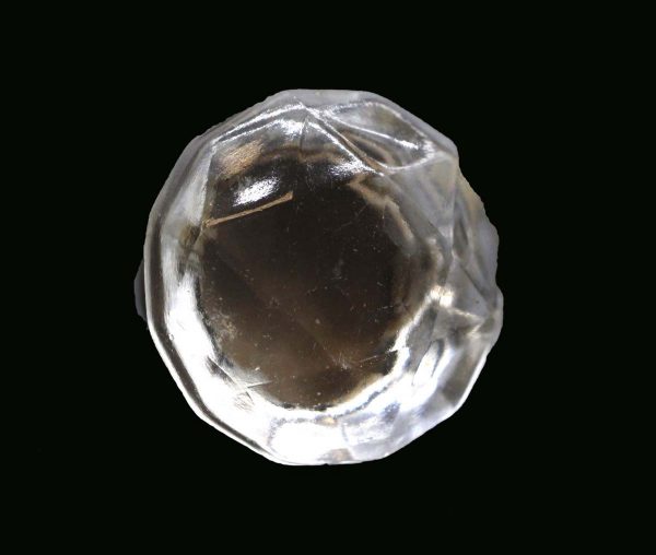 Cabinet & Furniture Knobs - Vintage Clear Multifaceted Glass 1.5 in. Drawer Cabinet Knob