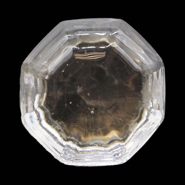 Cabinet & Furniture Knobs - Vintage Octagon 1.75 in. Clear Glass Drawer Cabinet Knob