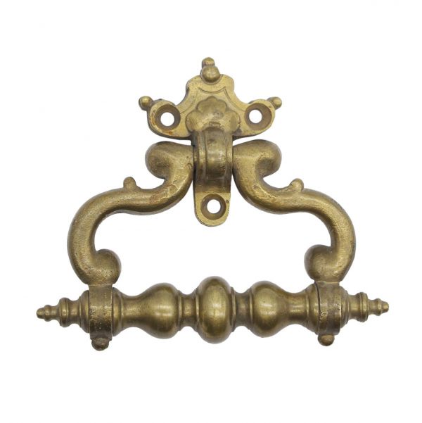 Cabinet & Furniture Pulls - Vintage Cast Brass 6 in. Traditional Door Handle Knocker