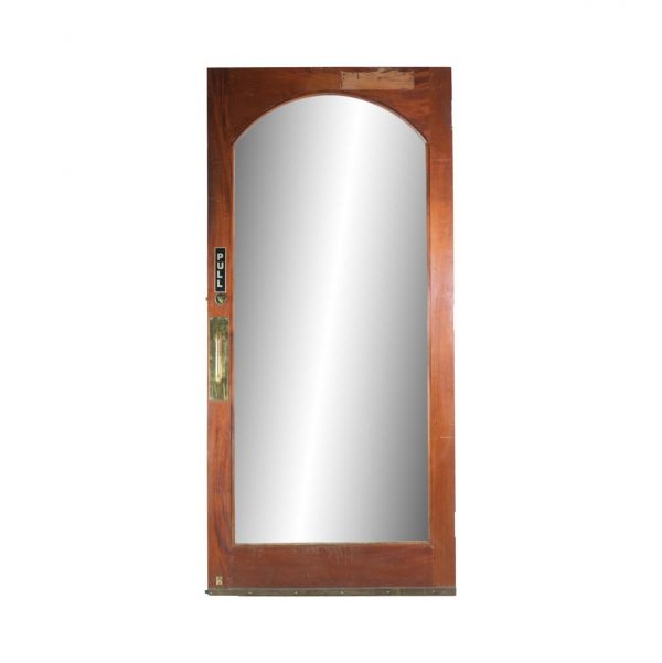 Commercial Doors - Vintage Solid Oak Beveled Glass Commercial Door 94 x 44