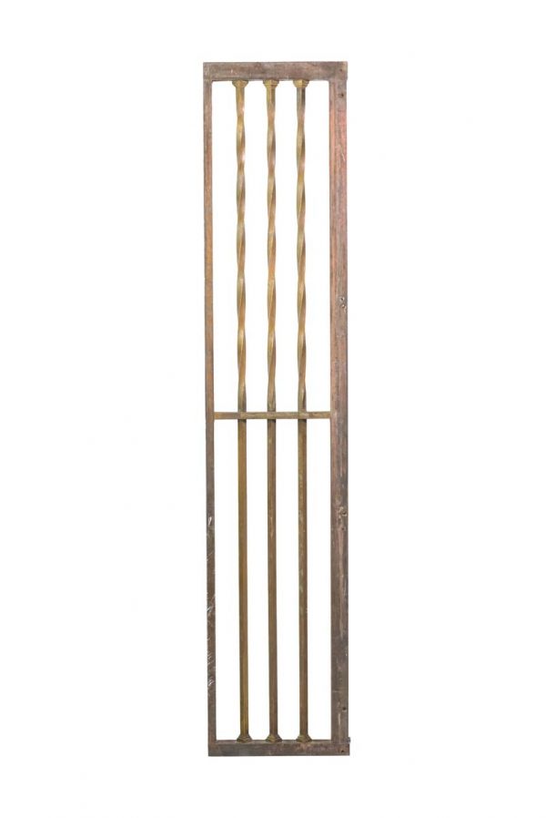 Decorative Metal - 1920s Narrow Turned Spindles Brass Panel