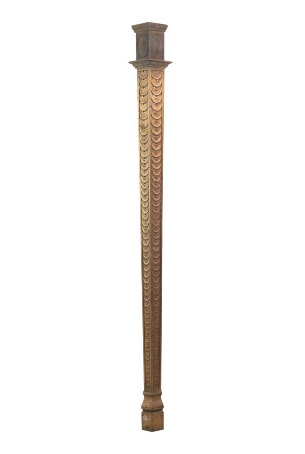 Decorative Metal - Reclaimed 38.5 in. Tapered Bronze Scaled Corner Column Trim