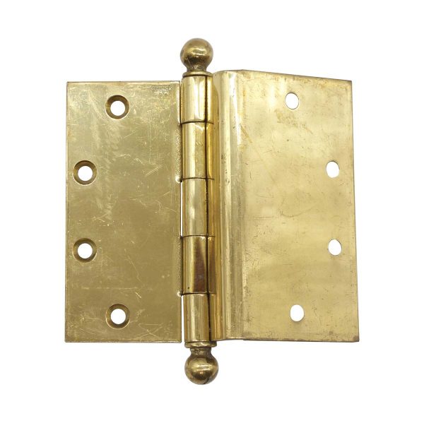 Door Hinges - Vintage Polished Brass Lawrence 5.5 x 5 Offset Door Hinges