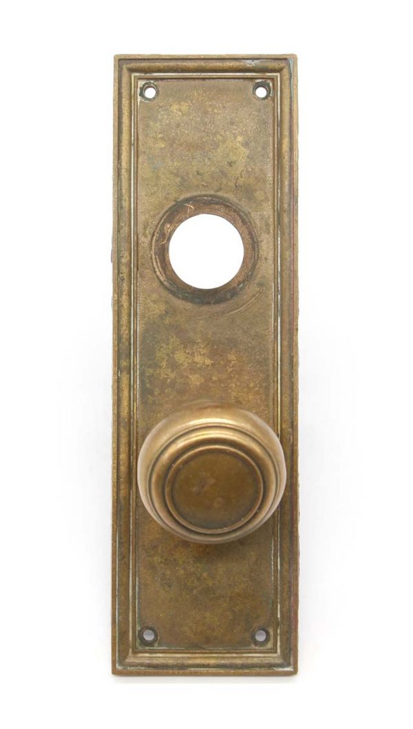 Door Knob Sets - Antique Yale Concentric Cast Bronze Entry Door Knob Set