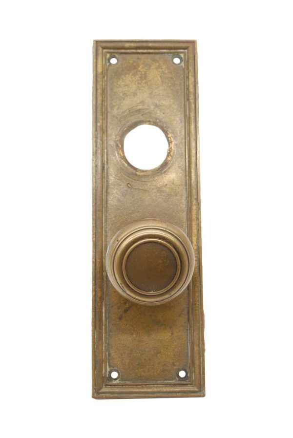 Door Knob Sets - Antique Yale & Towne Bronze Concentric Entry Door Knob Set
