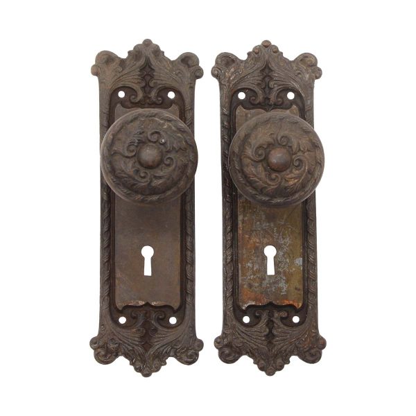 Door Knob Sets - Lockwood Renaissance Cast Iron Passage Orleans Door Set