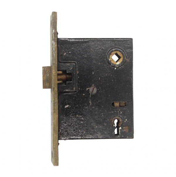 Door Locks - Antique Brass 6.5 in. Faceplate Mortise Lock Box