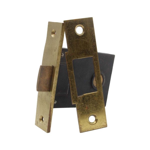 Door Locks - Corbin Privacy Lock with Brass Faceplate & Strike Plate