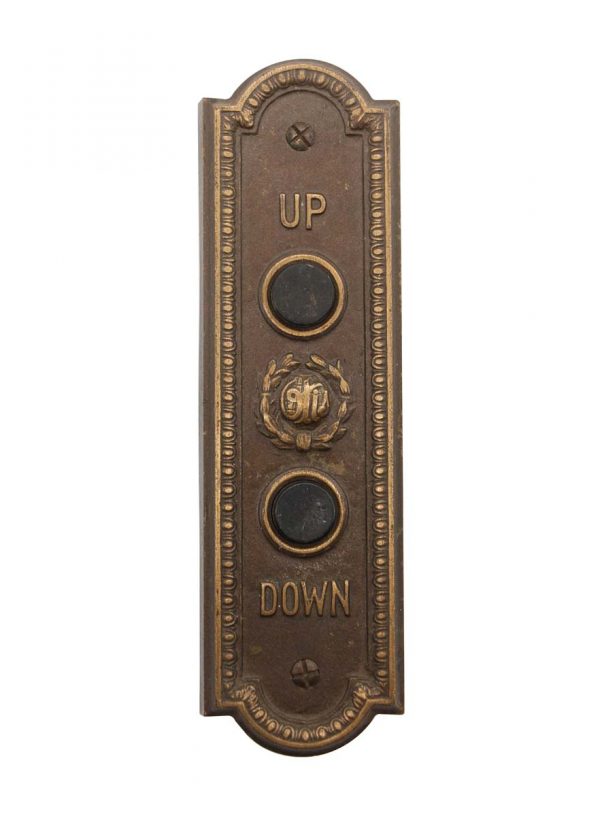 Elevator Hardware - Vintage Otis Up & Down Button Elevator Plate