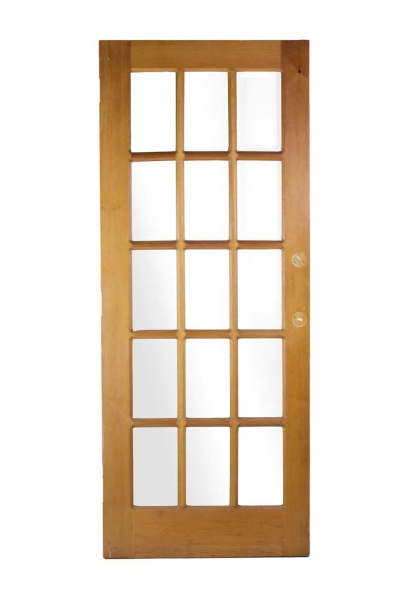French Doors - Vintage Pine 15 Beveled Glass Lites French Door 83.25 x 33.75
