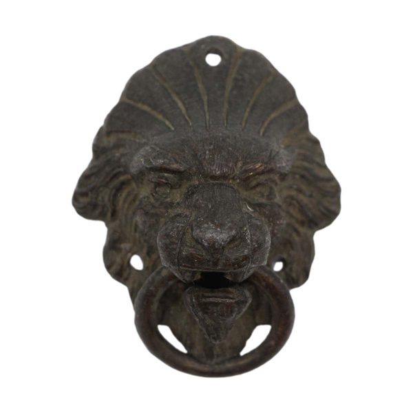 Knockers & Door Bells - Antique Blackened Brass Lion Head Knocker