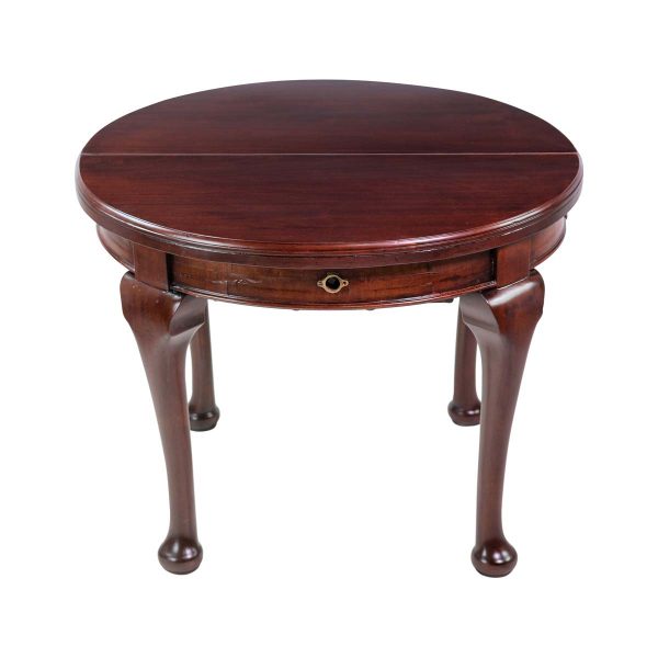 Living Room - Vintage 35 in. Round Mahogany Side Accent Table