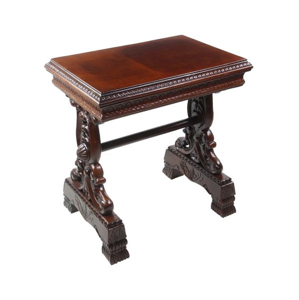 Living Room - Vintage Carved Mahogany Writing Table