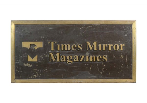 Plaques & Plates - Reclaimed Times Mirror Magazine Brass Plaque