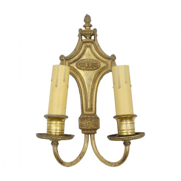 Sconces & Wall Lighting - Antique Cast Brass Federal 2 Arm Wall Sconce