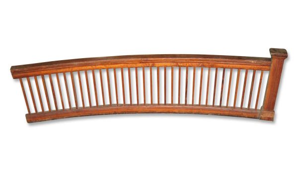 Staircase Elements - Antique 7.3 ft Curved Wooden Railing