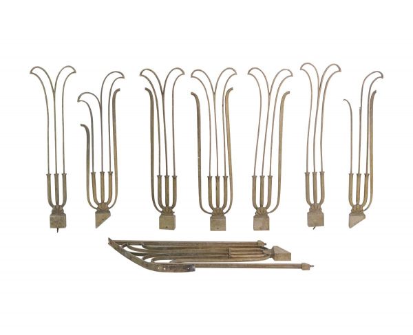 Staircase Elements - Set of 8 Solid Brass Art Deco Railing Balustrades