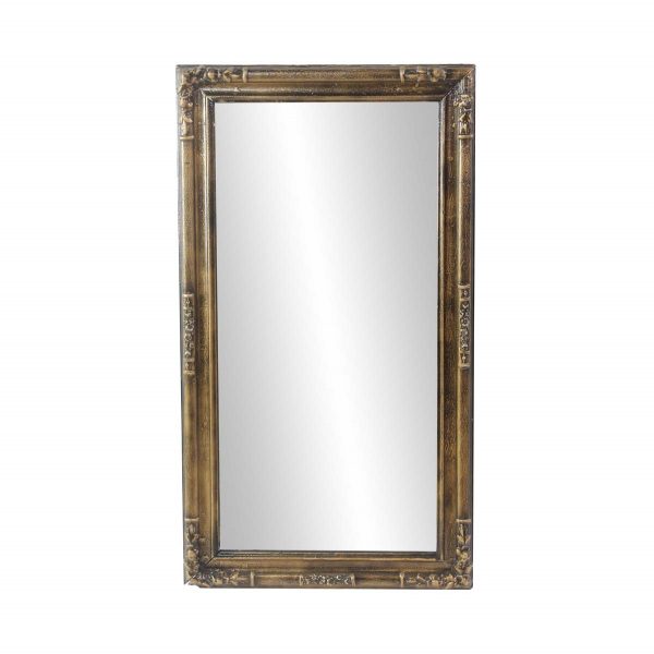 Antique Mirrors - Antique Ornate 32 in. Rectangle Wooden Frame Mirror