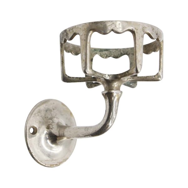 Bathroom - Vintage Nickel Plated Brass Bathroom Cup Holder